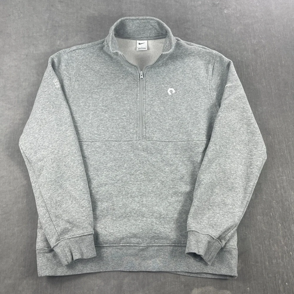 Nike Mens Large Gray Quarter Zip‎ Pullover Global Advanced Services Sweatshirt